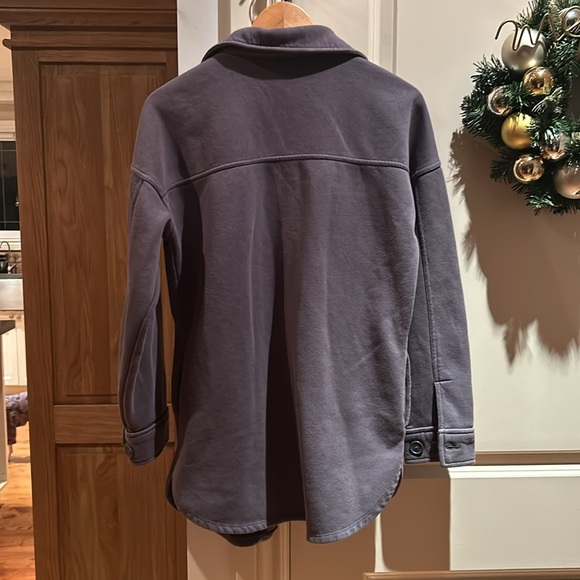 Lazy pants grey women’s button up shacket small - Picture 7 of 8